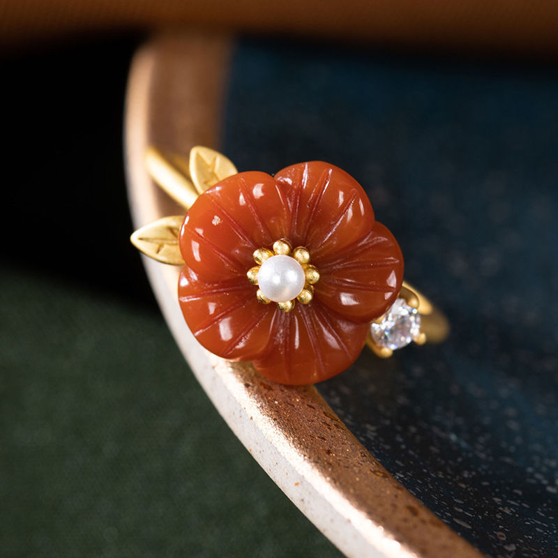 Rings - Anillos de flores de Jade Natural