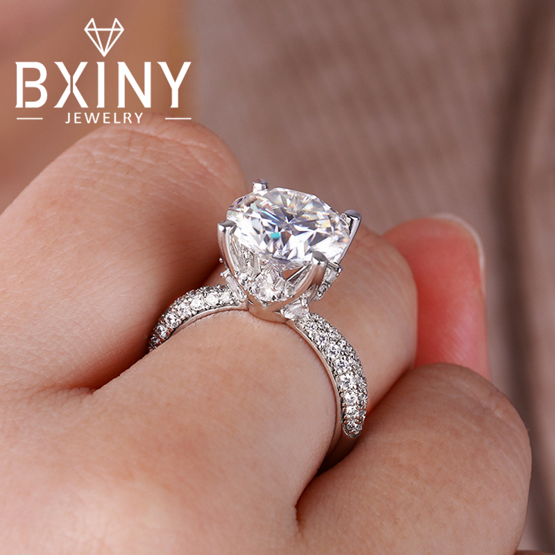 Moissanite Engagement Ring 1 Carat - BXINY D Color 5CT anillos de