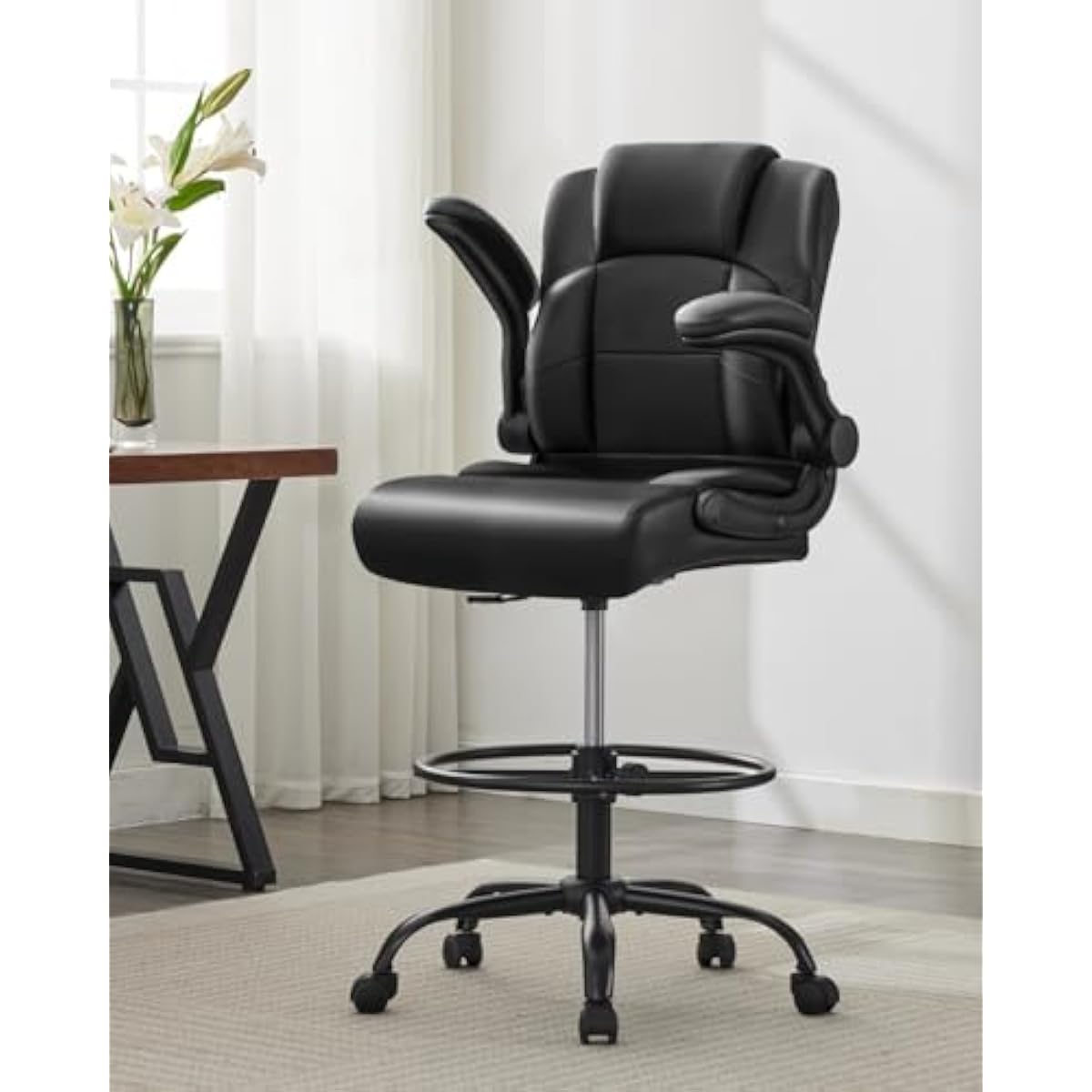 Rings - Taburete Ergonómico Alto para Escritorios de