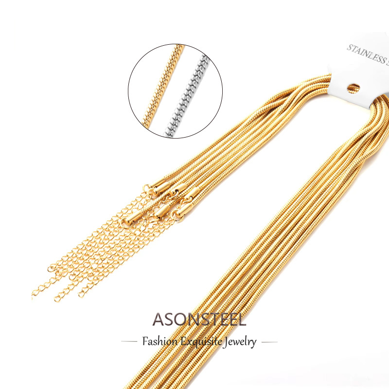 Cuban Link Chain 12Mm - ASONSTEEL 10 unids/lote collar Boho Serpiente