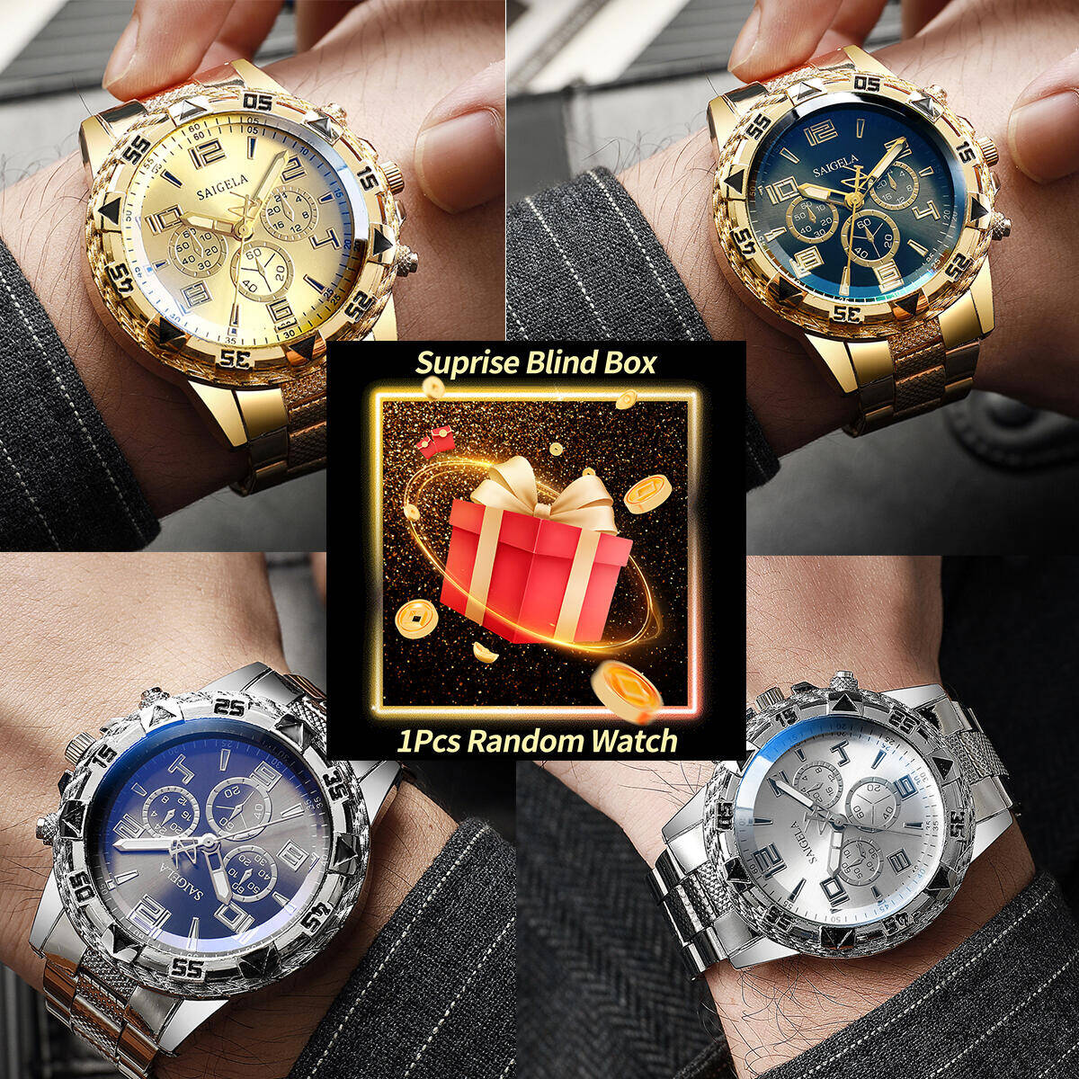 Watch Accessories - Reloj misterioso sorpresa para Hombre, caja