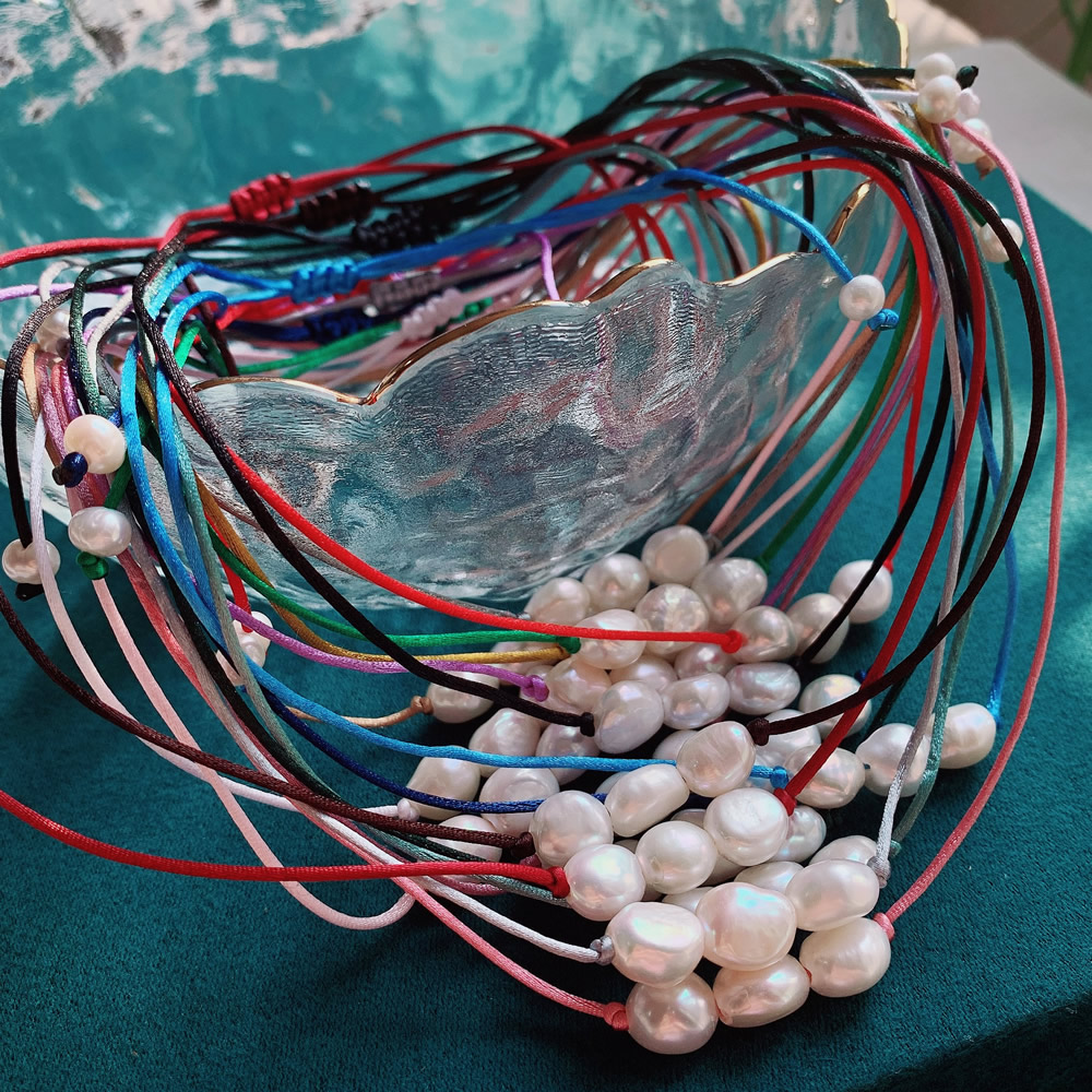 Pearl Choker Necklace Vintage - Collar de perlas barrocas de 9-10mm
