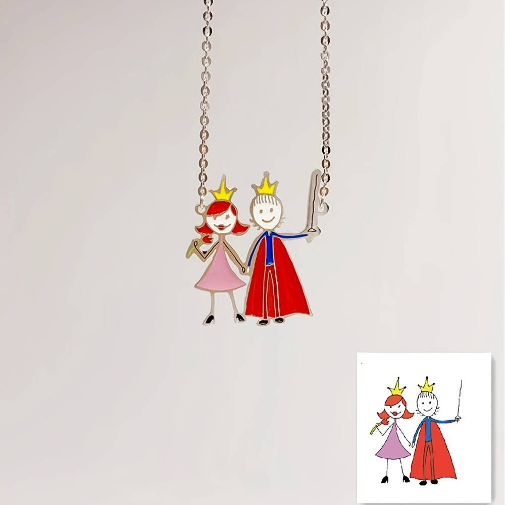 Custom Name Necklace Stainless Steel - Collar con Colgante Esmaltado Personalizado, Dijes