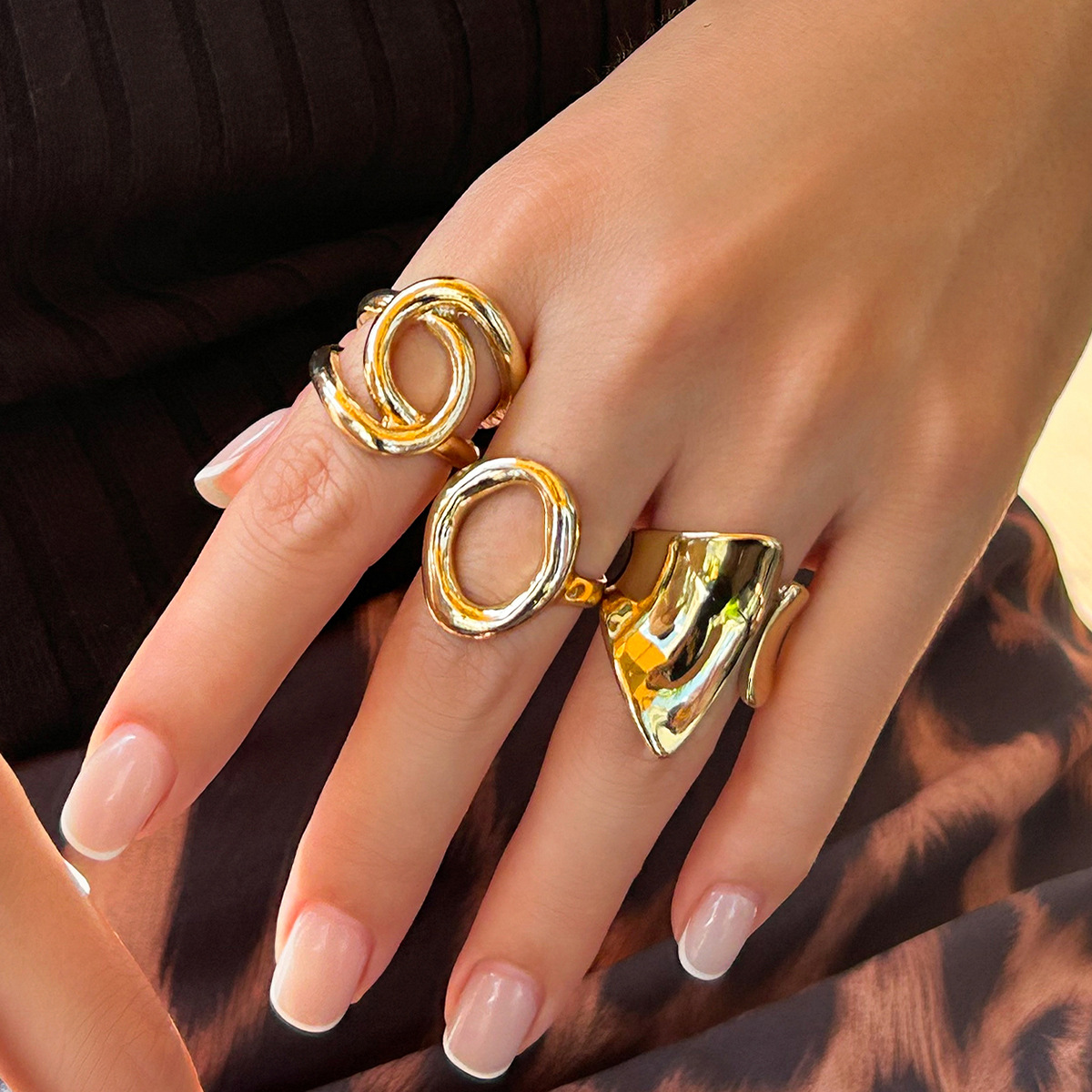 DIEZI 3 unids/set nueva moda P - Vintage Punk Knuckle Rings Set reseña y precio