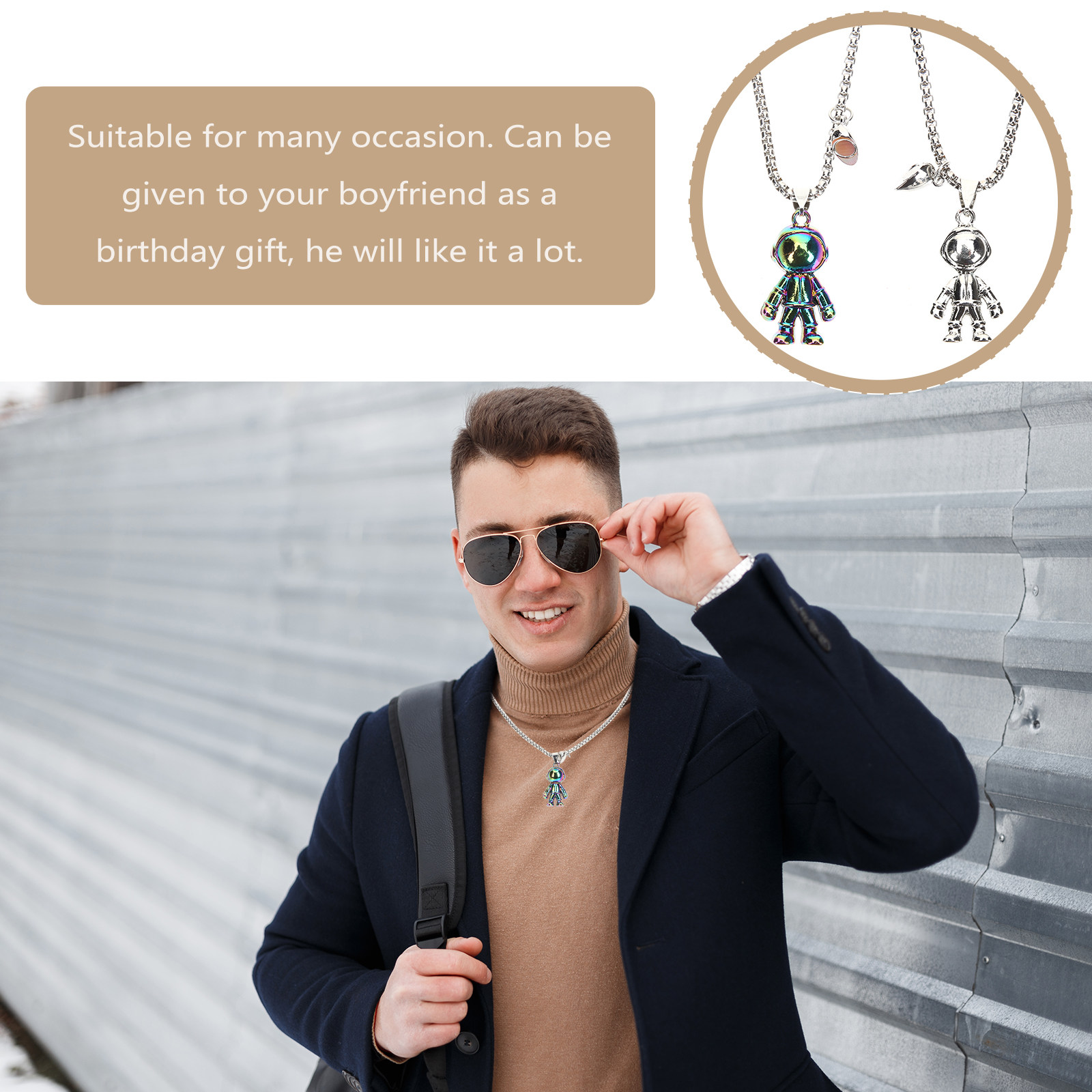 1 par de collares a juego para - Magnetic Couple Matching Necklaces reseña y precio