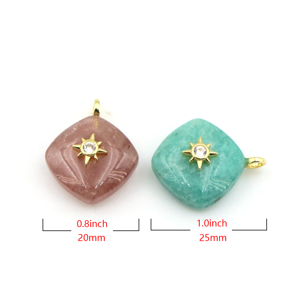 Colgante de Piedra Natural con - Crystal Pendant Necklace Natural Stone reseña y precio