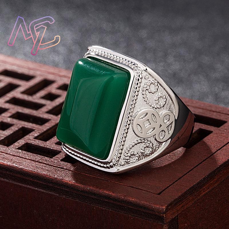 Anillos de Jade Natural verde, - Rings reseña y precio