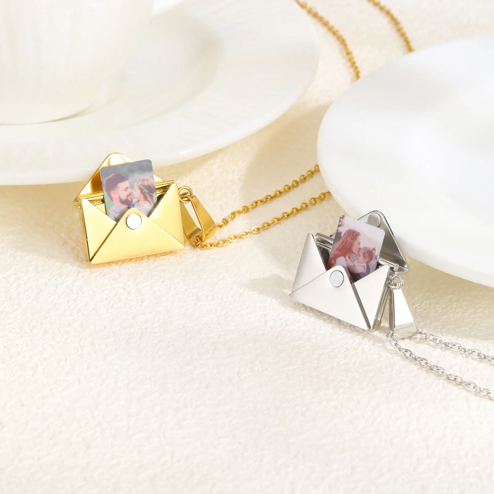 Collar con medallón de foto pe - Custom Name Necklace Stainless Steel reseña y precio