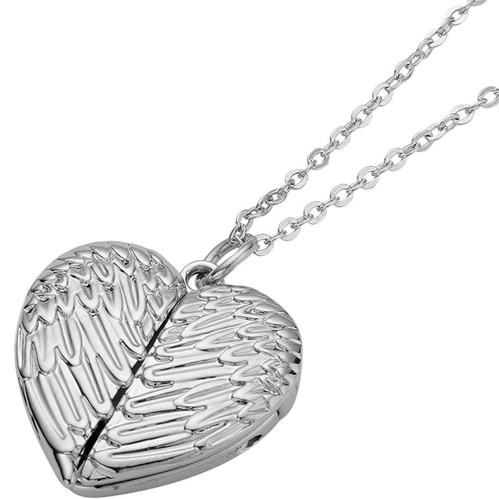 Collar con medallón en forma d - Heart Locket Necklace Photo reseña y precio