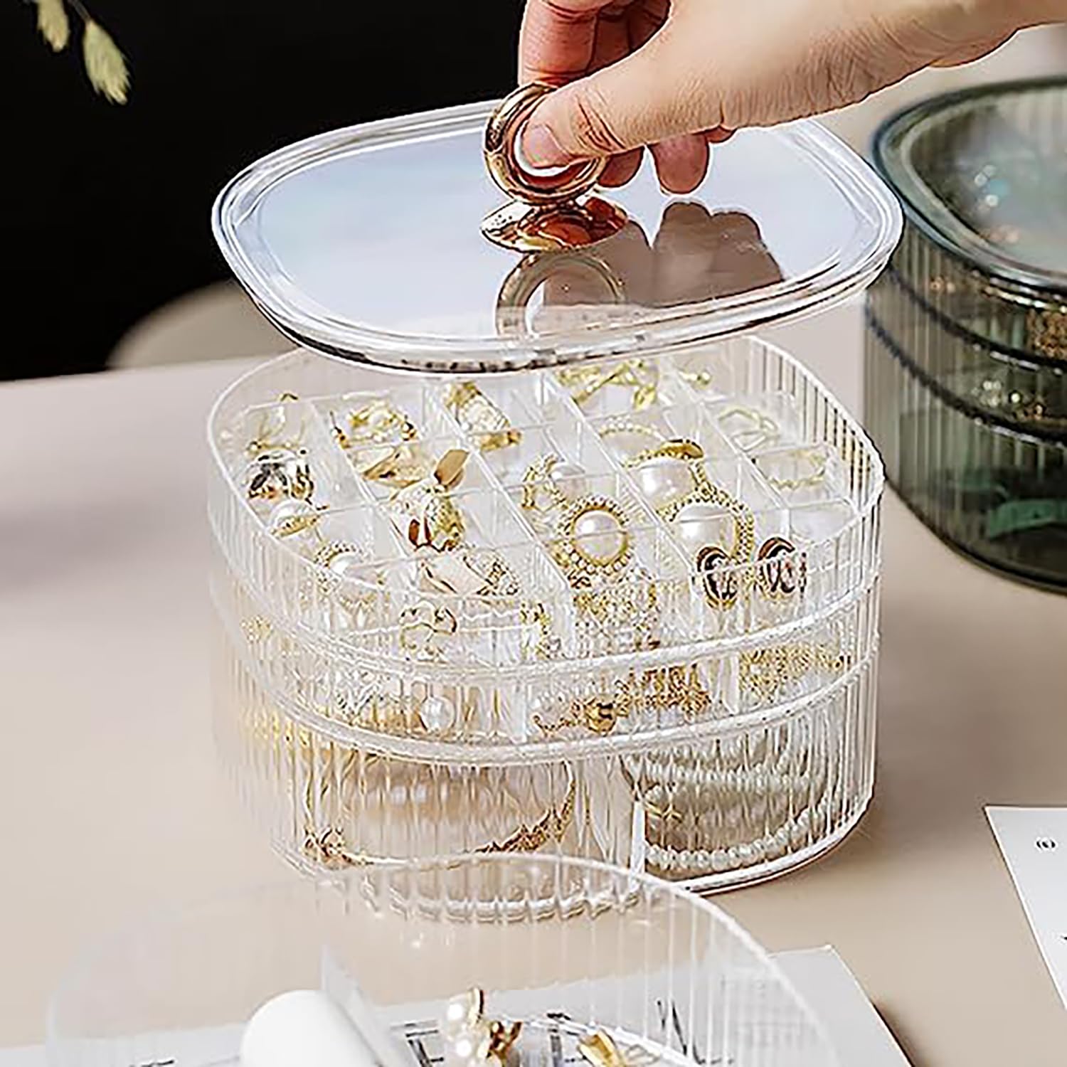 Caja de joyería transparente,  - Earrings reseña y precio