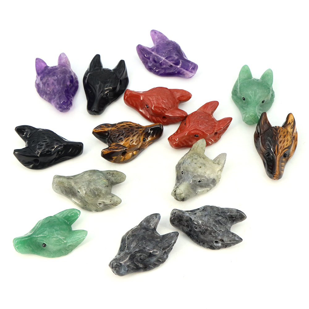 Colgante de piedra con cabeza  - Crystal Pendant Necklace Natural Stone reseña y precio
