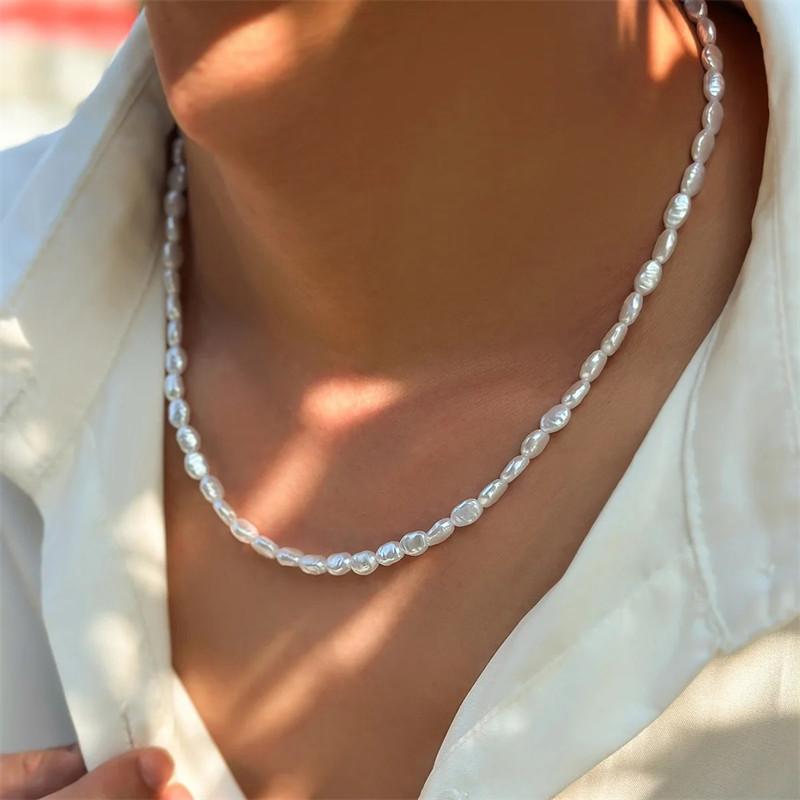 Nueva moda Simple gargantilla  - Pearl Choker Necklace Vintage reseña y precio