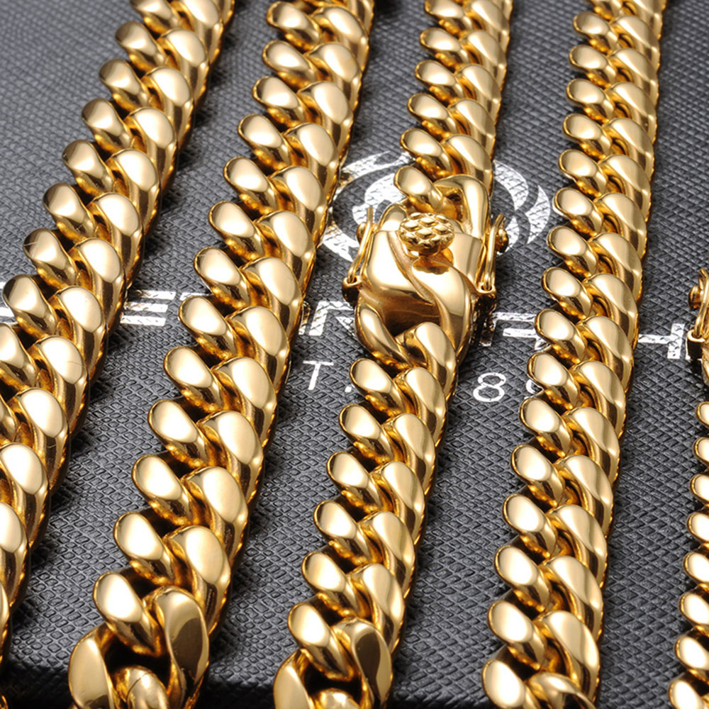 Collar de cadena de eslabones  - Cuban Link Chain 12Mm reseña y precio