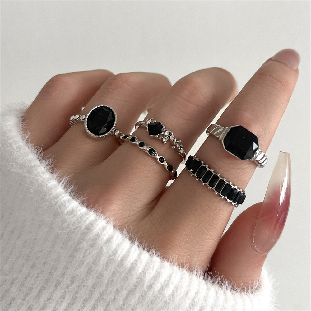 Conjunto de anillos de piedra  - Vintage Punk Knuckle Rings Set reseña y precio