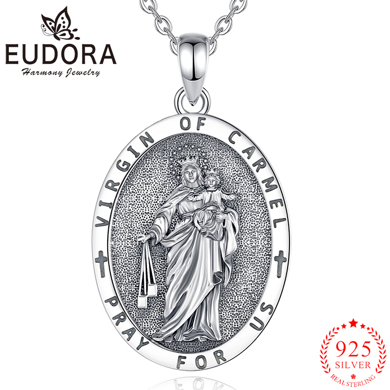 Eudora-collar de carmel virgen - 925 Sterling Silver Chain Necklace Men reseña y precio