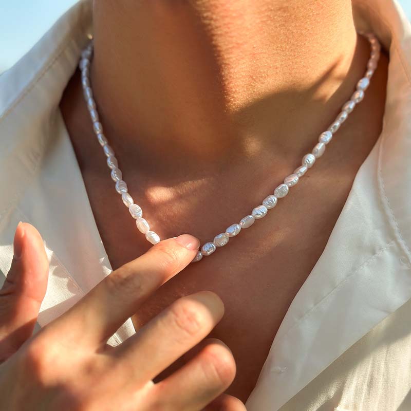Gargantilla de perlas de imita - Pearl Choker Necklace Vintage reseña y precio