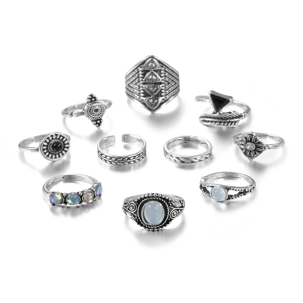 Meyfflin, conjunto de anillos  - Vintage Punk Knuckle Rings Set reseña y precio